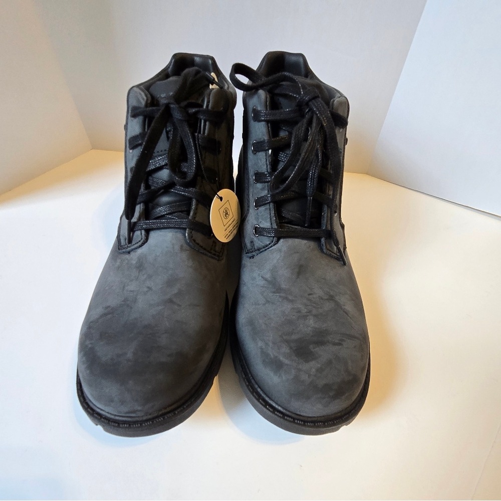 Rockport Boots Waterproof Storm Surge Gray Leather Workwear Size 9